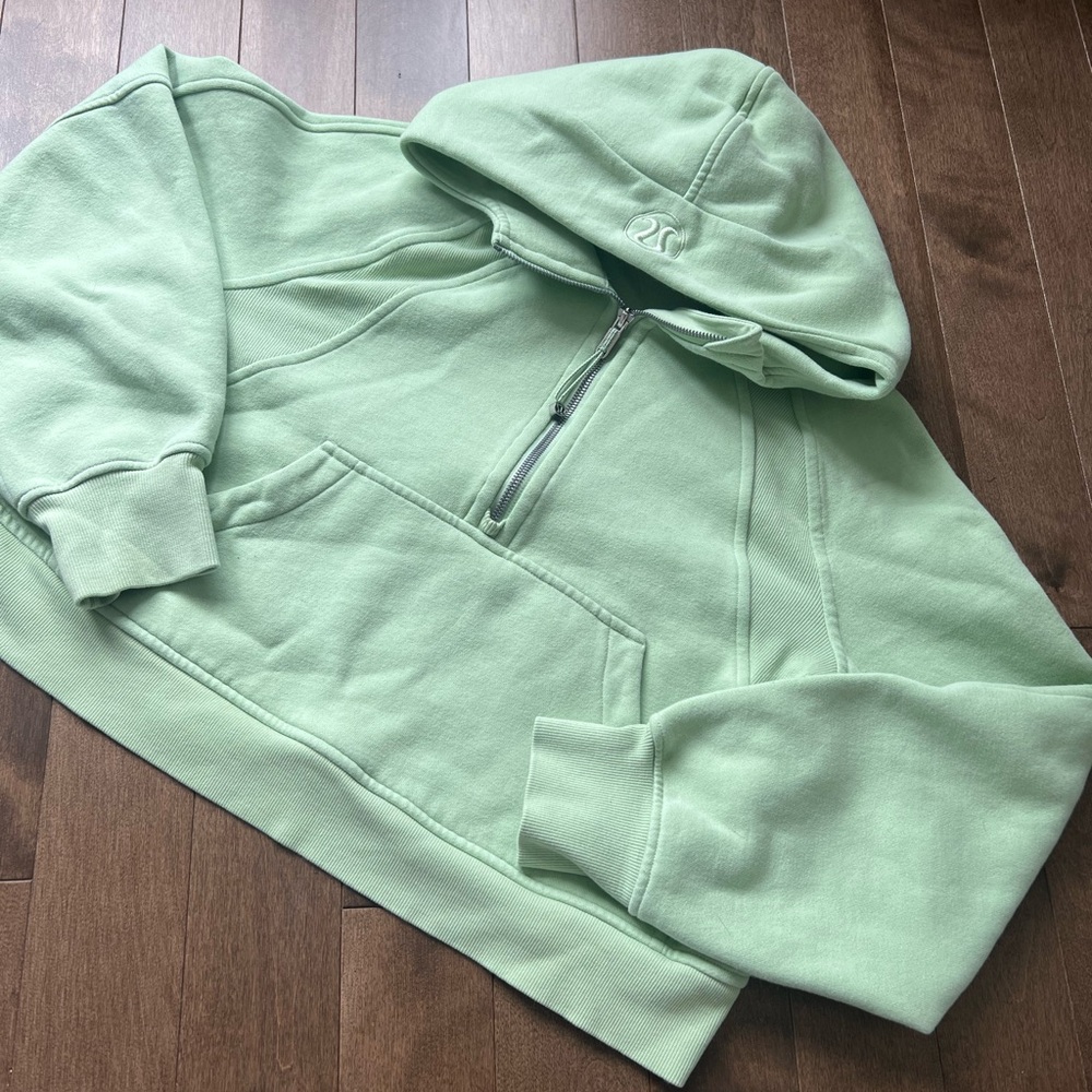 lululemon athletica Mint Green Half-Zip Hoodie